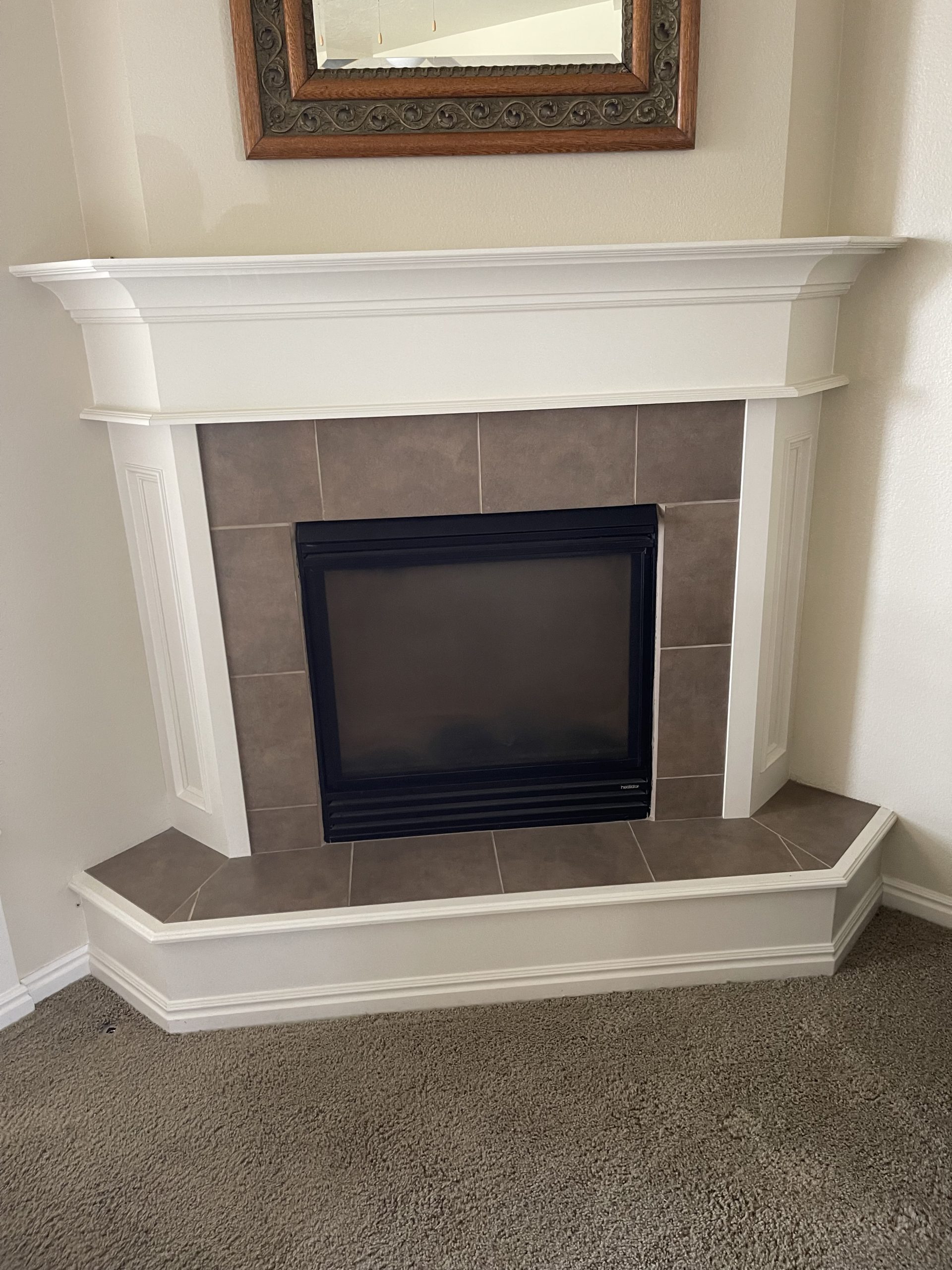 Fire Place Mantel Painted By Idaho Specialty Coatings Using Sherwin Williams Pro Classic Enamel